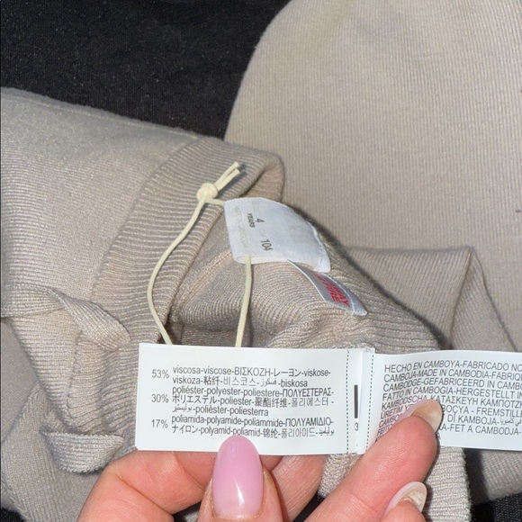 Zara kids Cream Kids Sweatpants pants size 4 years - Picture 6 of 6